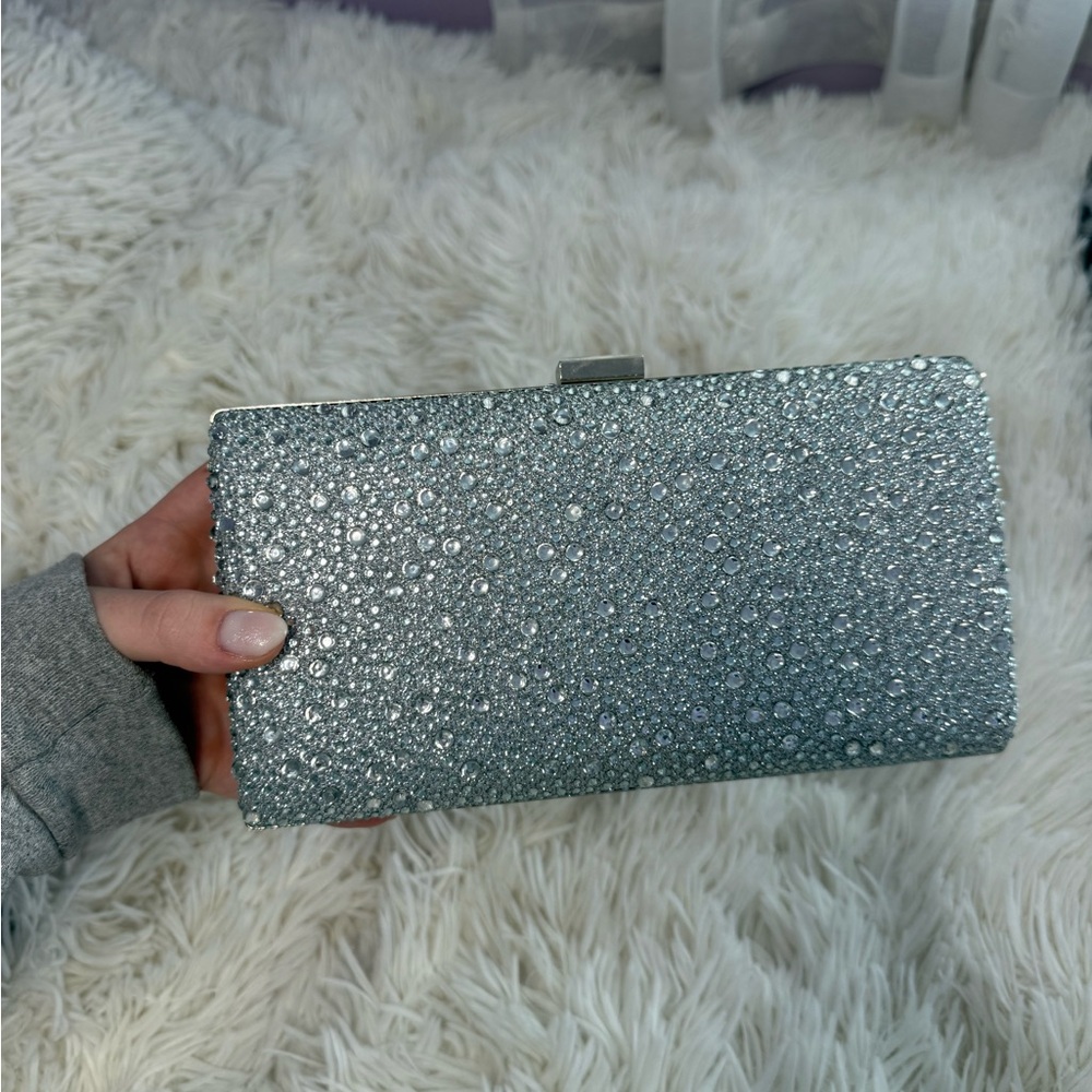 Elegant Silver Clutch Bag